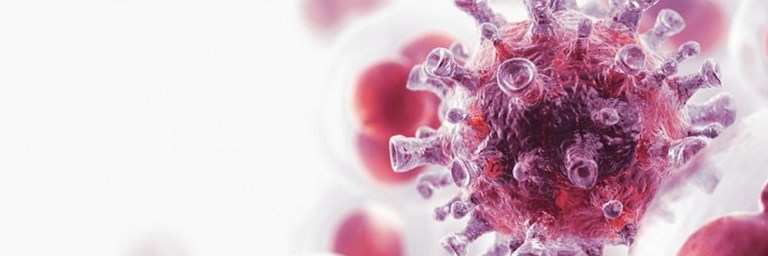 Ilustrație microscopică a unui virus – prevenția infecțiilor, Centrul Medical Tudor Iași